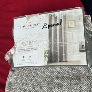 Threshold 1 pcs 54x 84 light Filtering Texture Weave Window Curtain Panel Gary